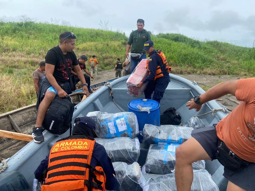 Incautados 500 Kilos de marihuana en operativo conjunto en la Frontera Colombia-Perú