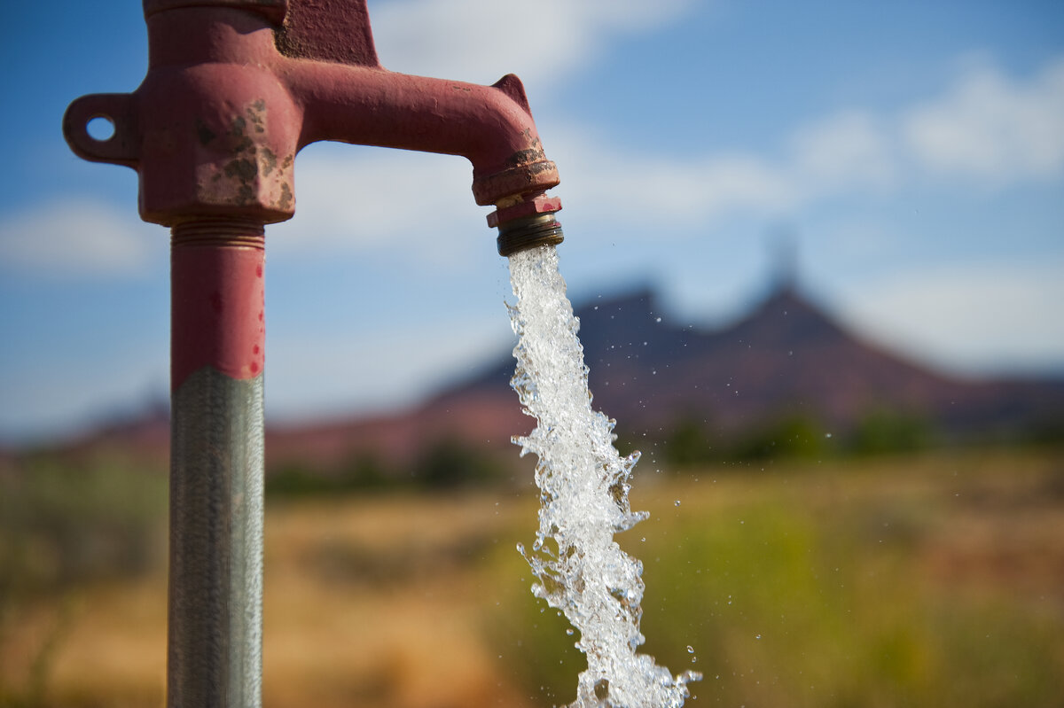 Castle Valley, Utah, USA,Water Coming From Faucet